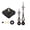 Black second point, variant on Tibvox Clock Movement High Torque for DIY Clock Quartz Clock Movement Mechanism Replace