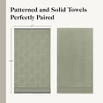 thumbnail image 2 of Modern Threads Damask Jacquard 6-Piece Cotton Bath Towel Set with Embellished Borders, Sage, 2 of 8