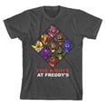 thumbnail image 6 of Five Nights At Freddy's Character Diamond Crew Neck Short Sleeve Charcoal Heather Boy's T-shirt-Medium, 6 of 7