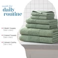 thumbnail image 2 of Martex Expression Air Sculpted 6-Piece Towel Set, Sage, 2 of 8