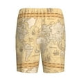 thumbnail image 4 of Rocae World Map for Men's Soft Sleep Pajama Shorts, Waistband and Pockets, 4 of 9
