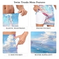thumbnail image 5 of joogoo Men's Peacock Beach Swim Trunks with Liner Pocket Beach Shorts X-Large, 5 of 9