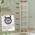 thumbnail image 2 of CAPHAUS Corner Bookshelf, 6 Tier White Corner Bookshelf, 71.7-Inch Tall Corner Stand with Metal Frame, Industrial Round Corner Shelf Stand, Versatile Display Shelving Unit for Home Office Space, 2 of 9
