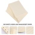 thumbnail image 4 of KAKOWELY 100 Sheets Loose-Leaf Manuscript Paper 3mm 10 Rows Empty Refill Paper Practical Composition Notebook Refill Paper for Students Staff Use (White),10.04"X7.09"X0.59", 4 of 5