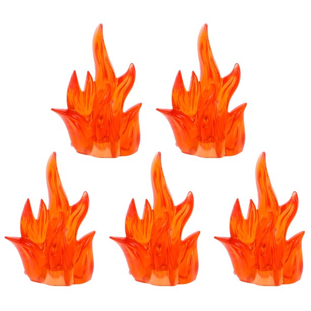 piezas de bloques de construcción educativos infantiles con efecto de fuego en miniatura, ideales para figuras de acción y decoraciones de Halloween.