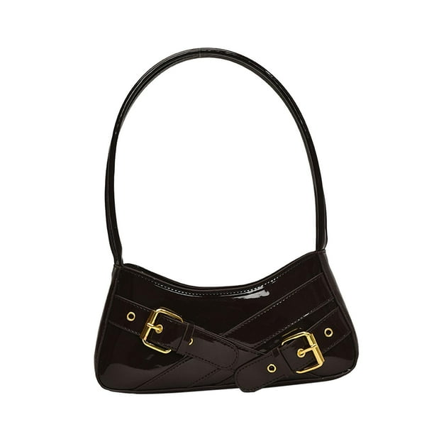 Bolso de hombro para mujer, de gran capacidad, ligero, para vacaciones y citas. Café