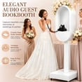 thumbnail image 6 of RDYMONKEY Vintage Telephone Booth Audio Guest Book Stand for Weddings & Parties - Easy Assembly, LED Lighting, Personalized Message Recording Table, 6 of 9