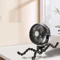thumbnail image 2 of Mini ventilador portátil para cochecito, ventilador portátil personal para bebé con trípode flexible, versión mejorada 2023, regalo para niños, (negro), 2 of 5