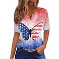 thumbnail image 2 of America 250 Shirt Women 250th Anniversary USA Years American Flag Printed Shirts Casual Short Sleeve Tunic Tops, 2 of 7