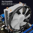 thumbnail image 4 of Enfriador De Aire De CPU, Ventilador De Refrigeración De CPU, Rodamiento Hidráulico De 4 Pines, 4,72 Pulgadas, 7 Cuchillas Para CPU LGA115X 1366 775 1200 2011, 4 of 7