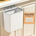 thumbnail image 1 of Wall-Mounted Kitchen Waste Bin with Touch-Operated Sliding Lid, 9L Large Capacity, PP Durable Material, Space-Saving Design for Cabinet Doors, Hygienic Trash Can for Kitchen or Bathroom (White with, 1 of 4