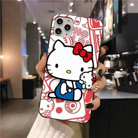 Sanrio Cute Cartoon Cat Hello Kitty Phone Case For iphone 14 13 12 11 Pro Mini XS Max 8 7 Plus X SE 2020 XR cover