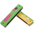 thumbnail image 1 of Miangastore 2pcs Wood Harmonica Instruments Beginner Harmonica Children Harmonica 16 Holes Harmonica, 1 of 9