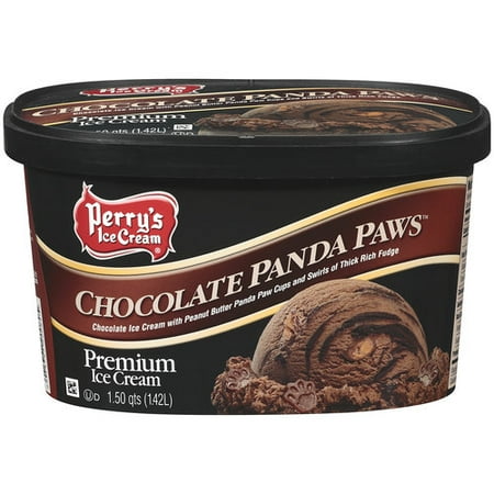 Perry's Ice Cream Chocolate Panda Paws Premium Ice Cream, 1.5 qt