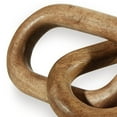 thumbnail image 2 of Delby Table Top Decor Sculpture, Wood Chain Link Design, Natural Brown Wood, 2 of 6