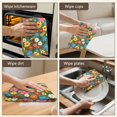 thumbnail image 5 of 2 Pcs Pioneer Flower Floral Print Pattern Kitchen Towels, Funny Microfiber Dish Towel Set, 18" X 26" Tea Towels, 5 of 6