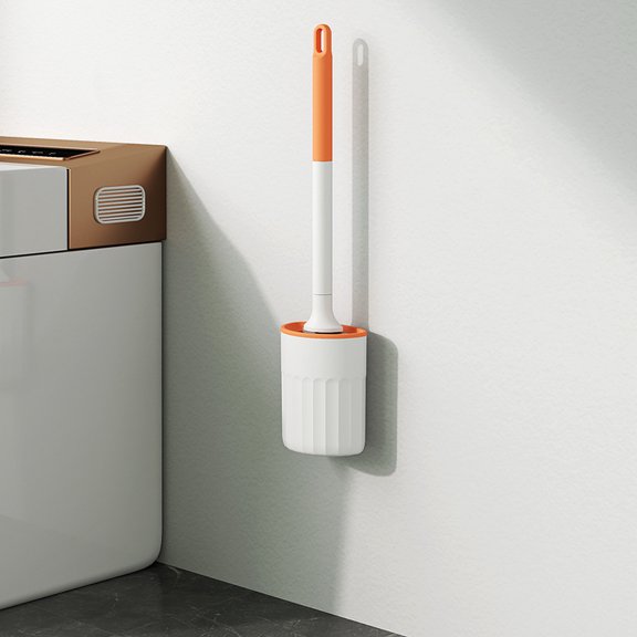 SDJMa Silicone Toilet Brush,Toilet Bowl Brushes and Holder for Bathroom,Toilet Cleaner Brush Set with Ventilated Drying Holder, Floor Standing & Wall Mounted Without Drilling,Hygienic