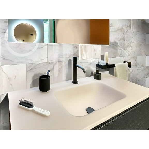 Apollo Tile   White 12-in. x 24-in. Polished Marble Subway Tile (10 Sq ft/case)