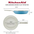 thumbnail image 2 of KitchenAid Poêle à Frire en Céramique Anodisée Dure - 12.25 Pouces/31cm Velours Bleu, 2 of 4