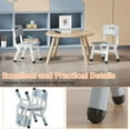 thumbnail image 4 of GarveeHome Kids Chair Set of 2, 3 Level Height Adjustable Kid Chair, Plastic Toddler Chairs for Children Boys Girls Age 2-6, Suitable for Home Family Classroom Nursery Indoor Use, Blue Grey, 4 of 9