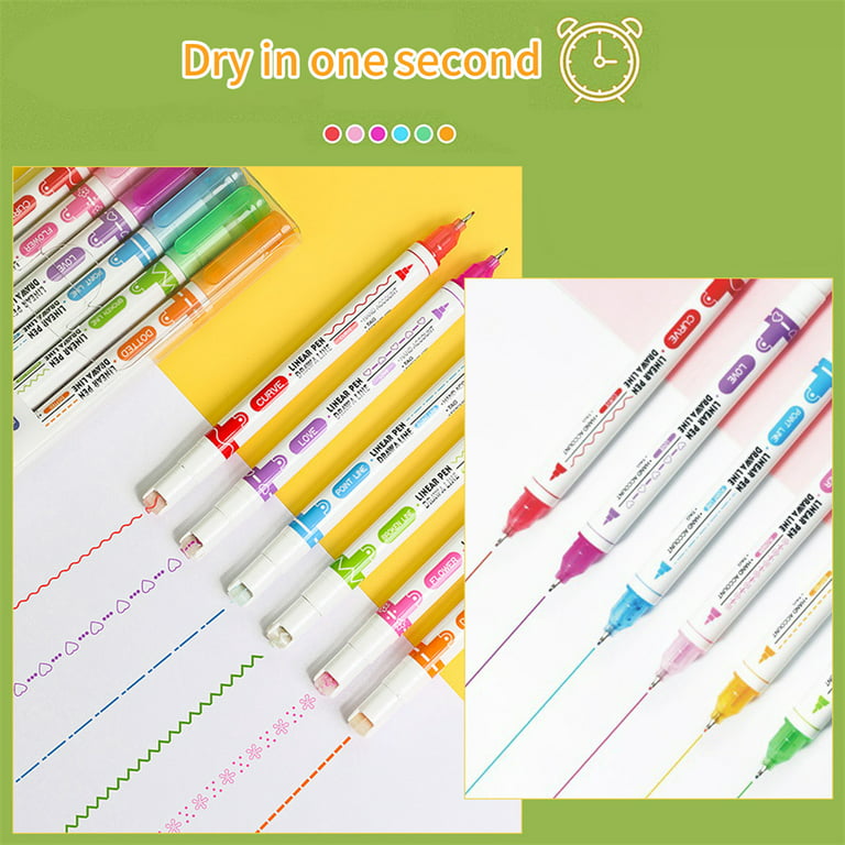 Colored Curve Pens Highlighter Sets Pens Of Different - Temu