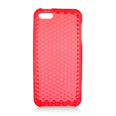 Transparent Purple Barrel iPhone 5S Case, iPhone SE Case, by Insten TPU Rubber Hexagonal Transparent Skin Gel Case Cover For Apple iPhone 5 / 5S ()