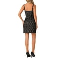 thumbnail image 3 of INSPIRE CHIC Spaghetti Strap Dress for Women's V Neck Lace Elegant Dresses XS Black, 3 of 5