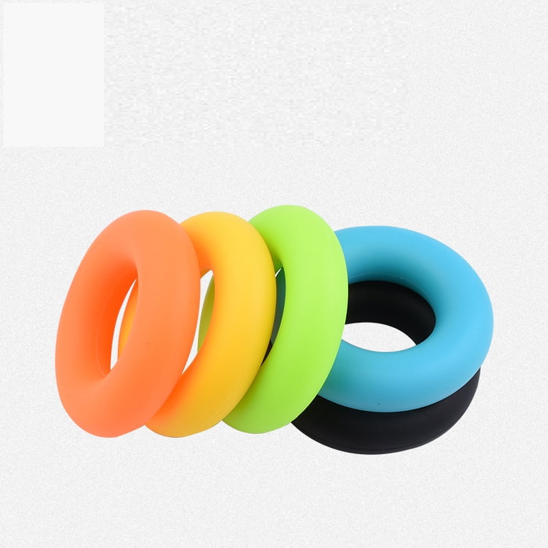 Hand Grip Strength Trainer Silicone Elastic Ring Glossy Non Slip Grip Exerciser for Stress Relief Fitness Training