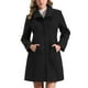 thumbnail image 1 of Abrigos de invierno elegantes Inspire Chic para mujer, abrigo de botón casual, abrigo tipo guisante, XL, negro, 1 of 5