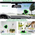 thumbnail image 4 of Windshield Cleaning Tool, Car Window Cleaner Windshield Cleaner with 4 Reusable and Washable Microfiber Pads and Extendable Handle Auto Inside Glass Wiper Kit (Green), 4 of 13