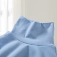 thumbnail image 6 of LZHGirlshop Unisex Toddler Baby Pullover Boys Girls Long Sleeve Soft Turtleneck High Neck Solid T-Shirt Tops Kids Cotton Shirt,Blue,18-24M, 6 of 7
