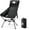 Carbon Black, variant on High Back Folding Camping Chair with Removable Headrest and Carry Bag, Heavy Duty for Outdoor Travel