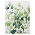 thumbnail image 5 of Flannel Throw Blanket for Couch Sofa Bed, Spring Green Leaves Soft Cozy Warm Fuzzy Blanket 30x40in, 5 of 9