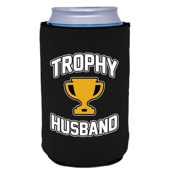 Trophy Husband Can Coolie (Black)