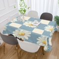 thumbnail image 5 of BZSMCE Square Tablecloth Daisy Delight on Blue Pattern Tableclothes, 5 of 9