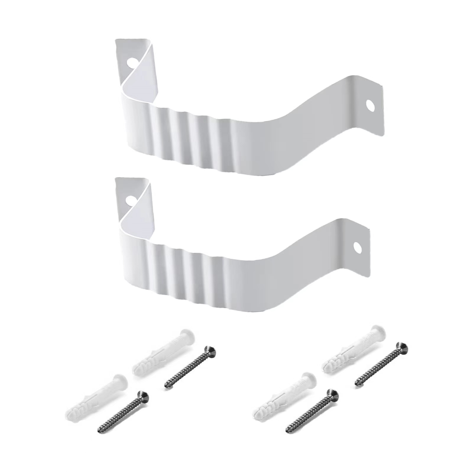 SDTC Tech 2 PCS White Downspout Adapter Gutter Strap Downspout Fixed