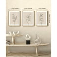 thumbnail image 2 of Flower Wall Art 11x14in Natural Framed Vintage Floral Minimalist Wall Hanging Decor Bohemain Botanical Prints Artwork for Office Dining Room Hallway, 2 of 7
