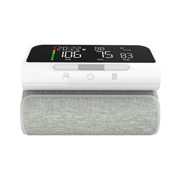 One-Piece Arm Blood Pressure Monitor: Accurate, Rechargeable, 3-User, 8.6-16.5 in