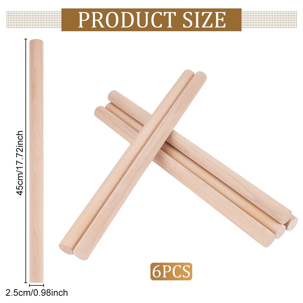 Beech Wood Sticks Craft Sticks PeachPuff 45x2.5cm