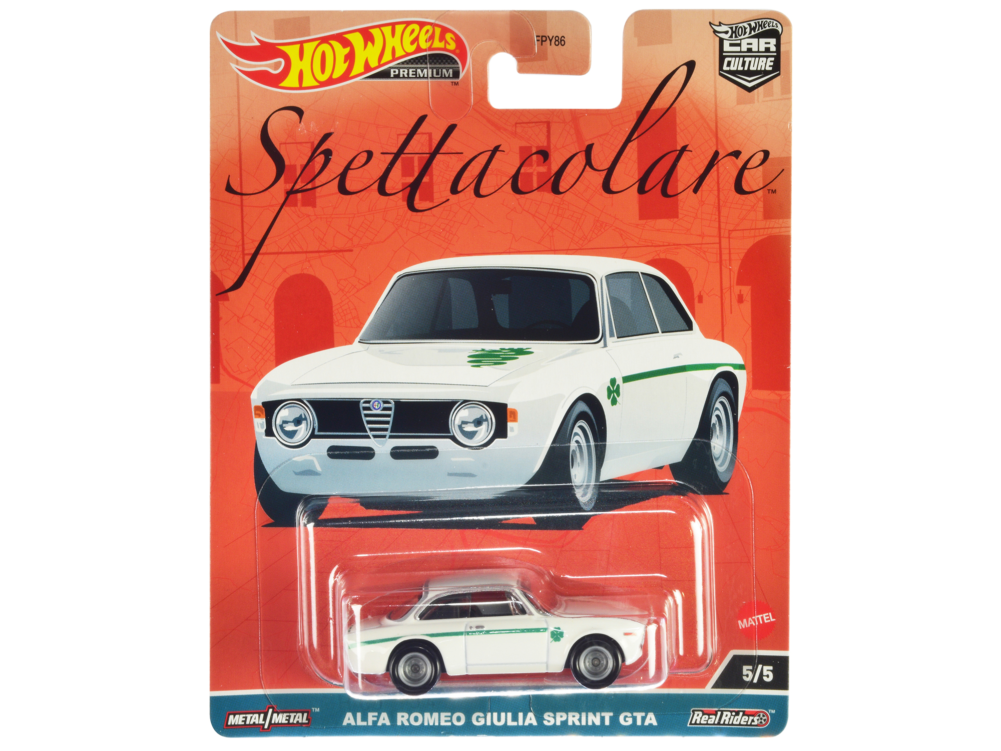 "Spettacolare" 5 piece Set "Car Culture" Series Diecast Model Cars by Hot Wheels