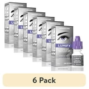 (6 pack) LUMIFY Eye Drops for Redness Relief and Whiter and Brighter Looking Eyes, .08 fl oz (2.5 ml)