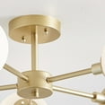 thumbnail image 4 of Better Homes & Gardens 26" Architectural 5 Globe Ceiling Light, Gold Finish, Frosted Glass Shades, 4 of 8