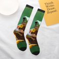 thumbnail image 6 of JUNZAN Fun Novelty Knee Warmer High Socks-Tree Frog Sitting On Sunflowes, 6 of 8