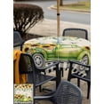 thumbnail image 5 of Outdoor Tablecloths with Umbrella Hole & Zipper, Sunflowers 54x54 Inch Square Tablecloths, Spring Farmhouse Vintage Truck Leaf Black Plaid Waterproof Table Cloth, Patio/Pool/Picnic Table Covers, 5 of 8