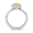 thumbnail image 2 of Sterling Silver Stackable Expressions Gold-plated Oval Ring - Size 9, 2 of 3