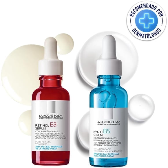 La Roche-Posay Kit Hidratante Antiarrugas Hyalu B5 Serum + Retinol B3 Serum