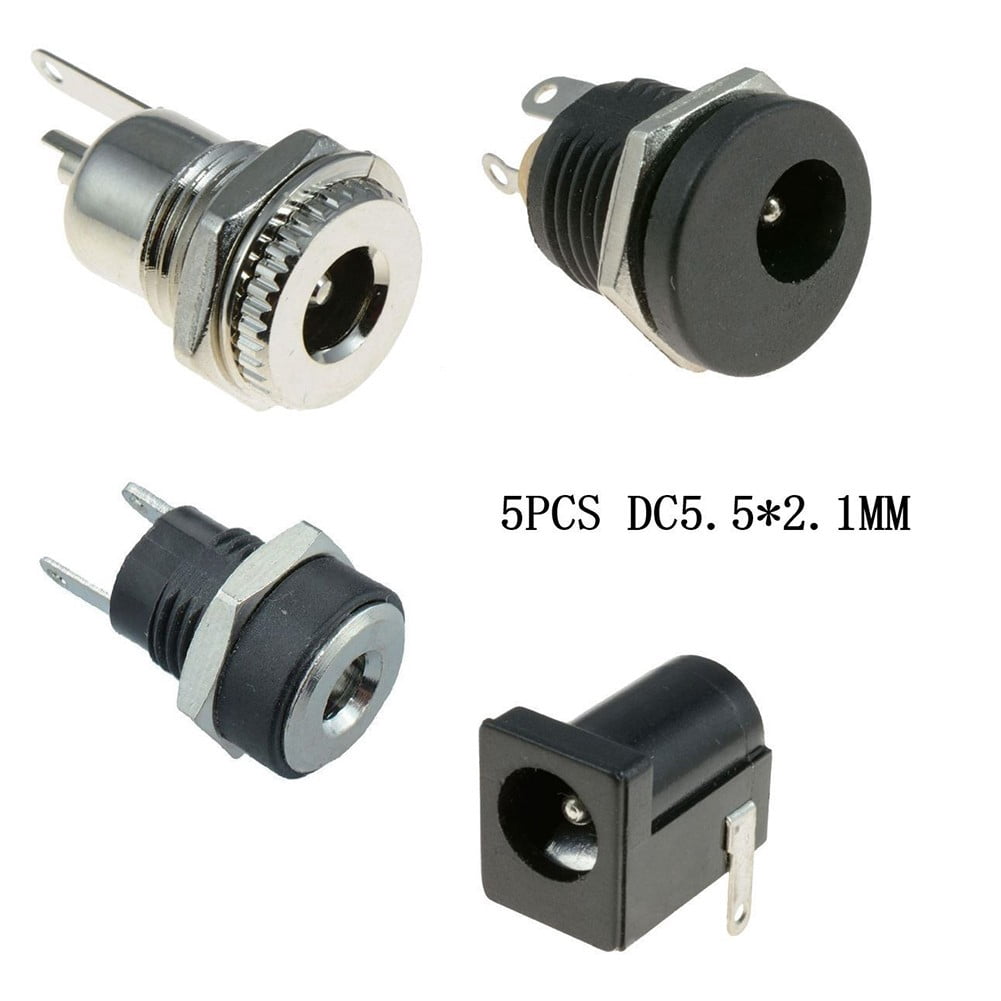 Module Socket Female Dc 5PCS DC Power Connector Socket Female Panel Mount DC5.5*2.1mm - Walmart.com