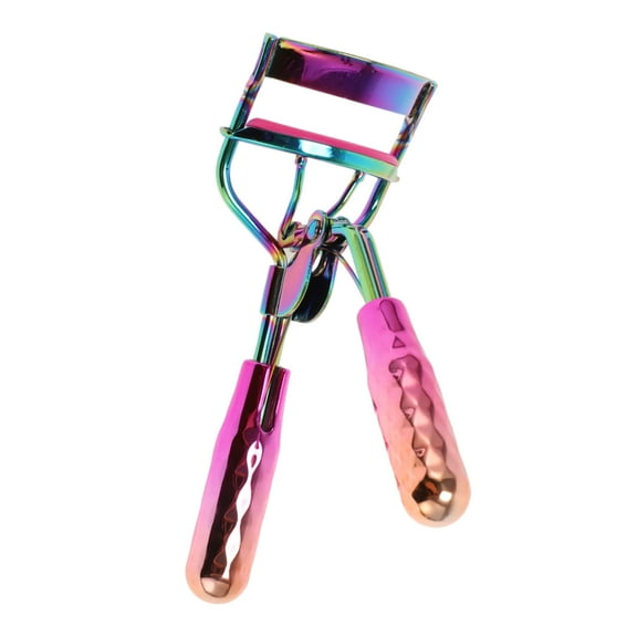Vocoste Women Handle Eyelash Curler for Beauty Parlor Business Travel Wedding Rose Red Stainless Steel Plastic