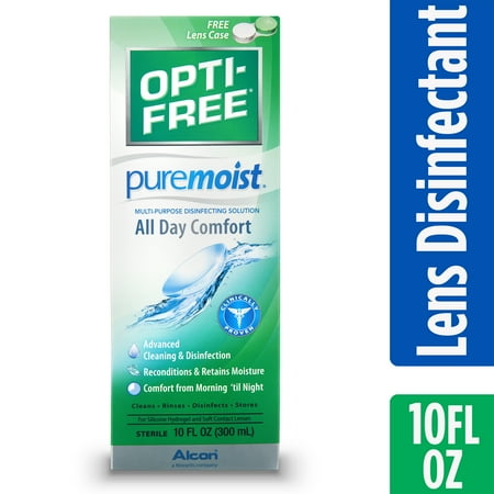 OPTI-FREE Puremoist Multipurpose Contact Lens Disinfecting Solution, 10 Fl. Oz.