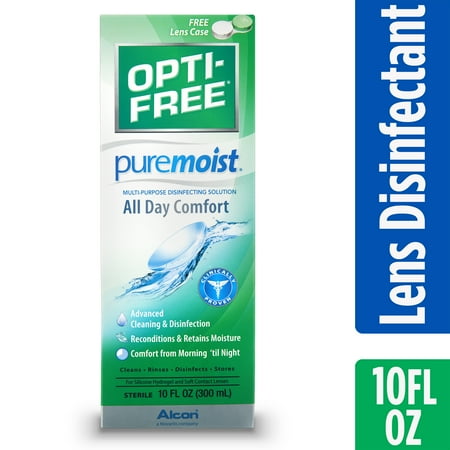 OPTI-FREE Puremoist Multipurpose Contact Lens Disinfecting Solution, 10 Fl. (Best Way To Insert Contact Lenses)